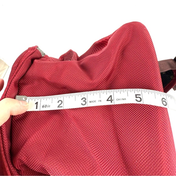 Merrell Backpack Dark Red Canvas Hard Shell Hiking Medium Unisex Outdoor - Picture 14 of 14